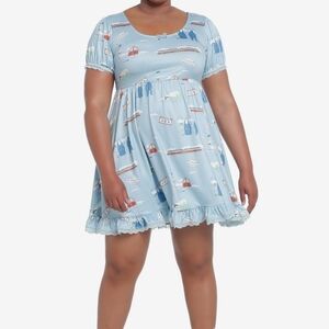 Studio Ghibli Spirited Away Sea Railway Ruffle Dress